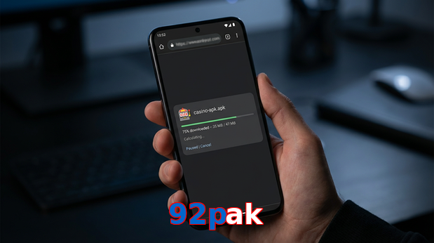 Main screen of 92Pak apk page for PK players